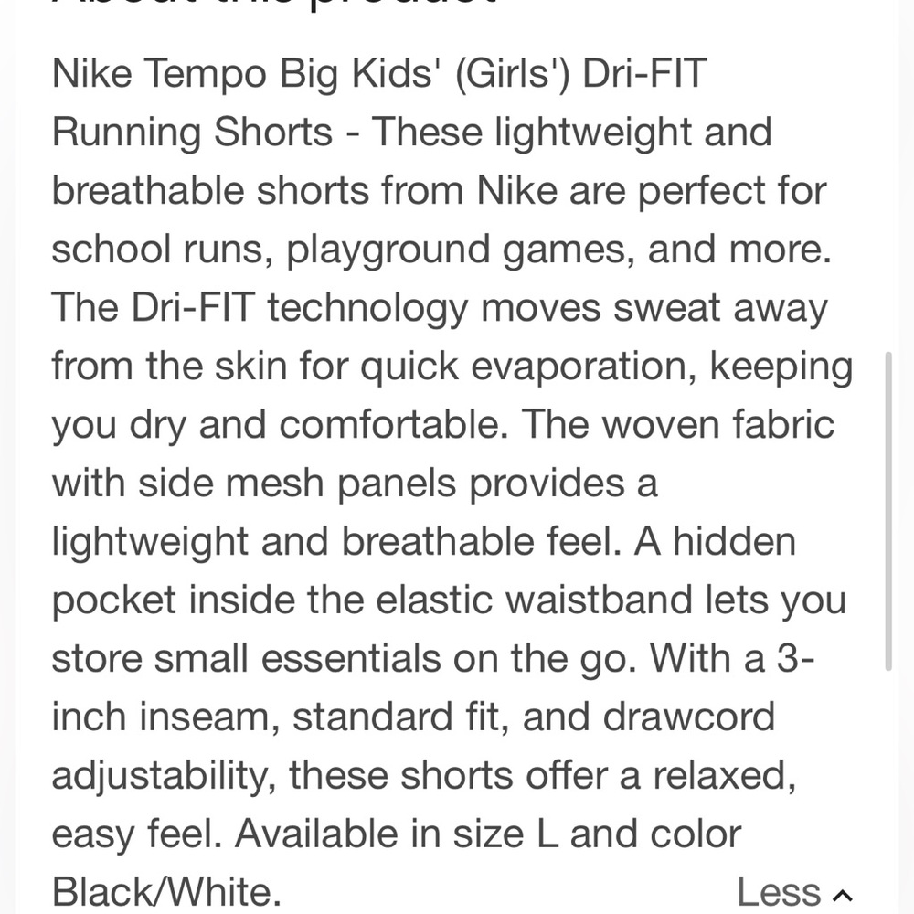 Nike Dri Fit Youth Lined Running Shorts - Picture 4 of 12